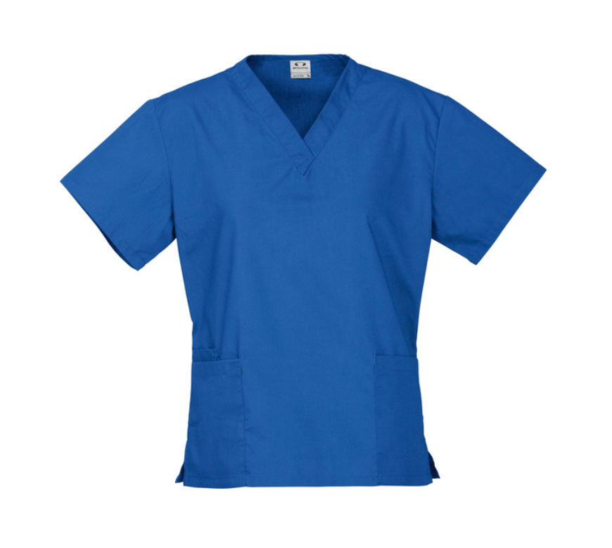 Ladies Classic Scrub Top (Green, Royal, Mid-Blue)